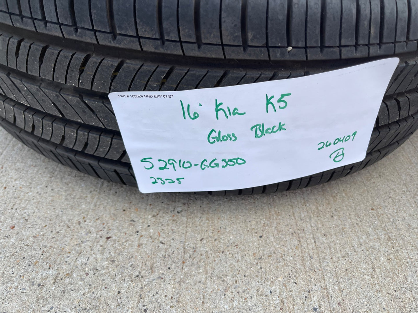 16" Kia K4 K5 OEM wheels rims tires Stinger Forte Optima 2024 2025 2026 2027 NEW