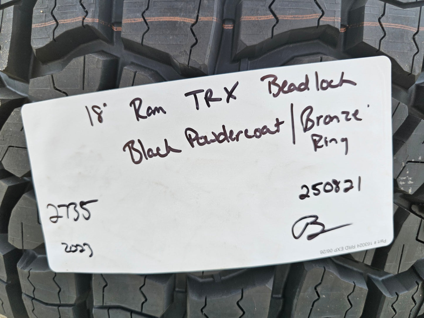 18" Dodge Ram 1500 TRX Beadlock OEM bronze RHO wheels rims 2735 tires 35" NEW
