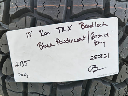 18" Dodge Ram 1500 TRX Beadlock OEM bronze RHO wheels rims 2735 tires 35" NEW