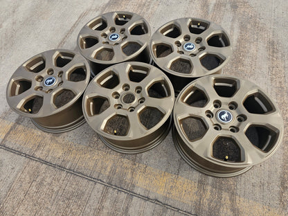 (5) 17" Ford Bronco wheels rims 10384 OEM Ranger BRONZE 2024 2025 2026 2027 NEW