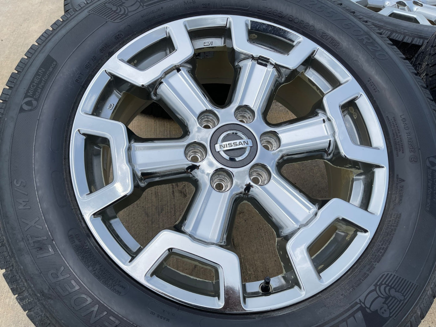 20" Nissan Titan XD OEM 62789 wheels rims tires CHROME MICHELIN