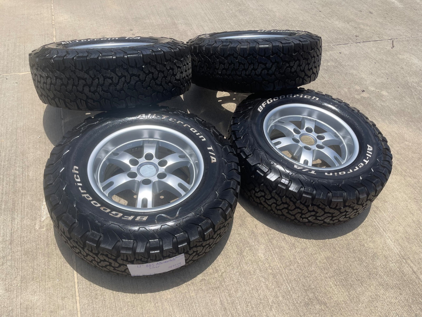 17" Toyota FJ Cruiser BBS TRD PRO 4Runner Tacoma OEM wheels rims BFG KO2 A/T NEW