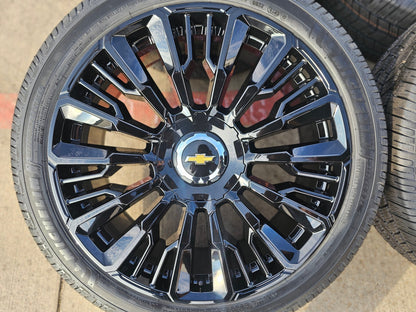 24" Chevy Tahoe Silverado OEM High Country wheels rims 2025 2026 NEW MICHELIN