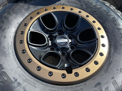 17" Ford F-150 Raptor OEM BEADLOCK rims wheels BRONZE 10459 95210 BFG 37" NEW