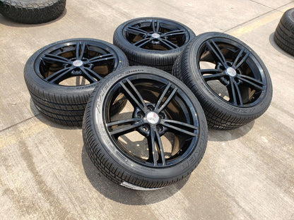18" + 19" Chevy Corvette OEM black wheels rims 5338 5343 2007 2008 2009 2010 NEW