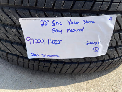22" GMC Yukon Sierra DENALI OEM wheel rim 14025 97000 tire (1) spare BRIDGESTONE