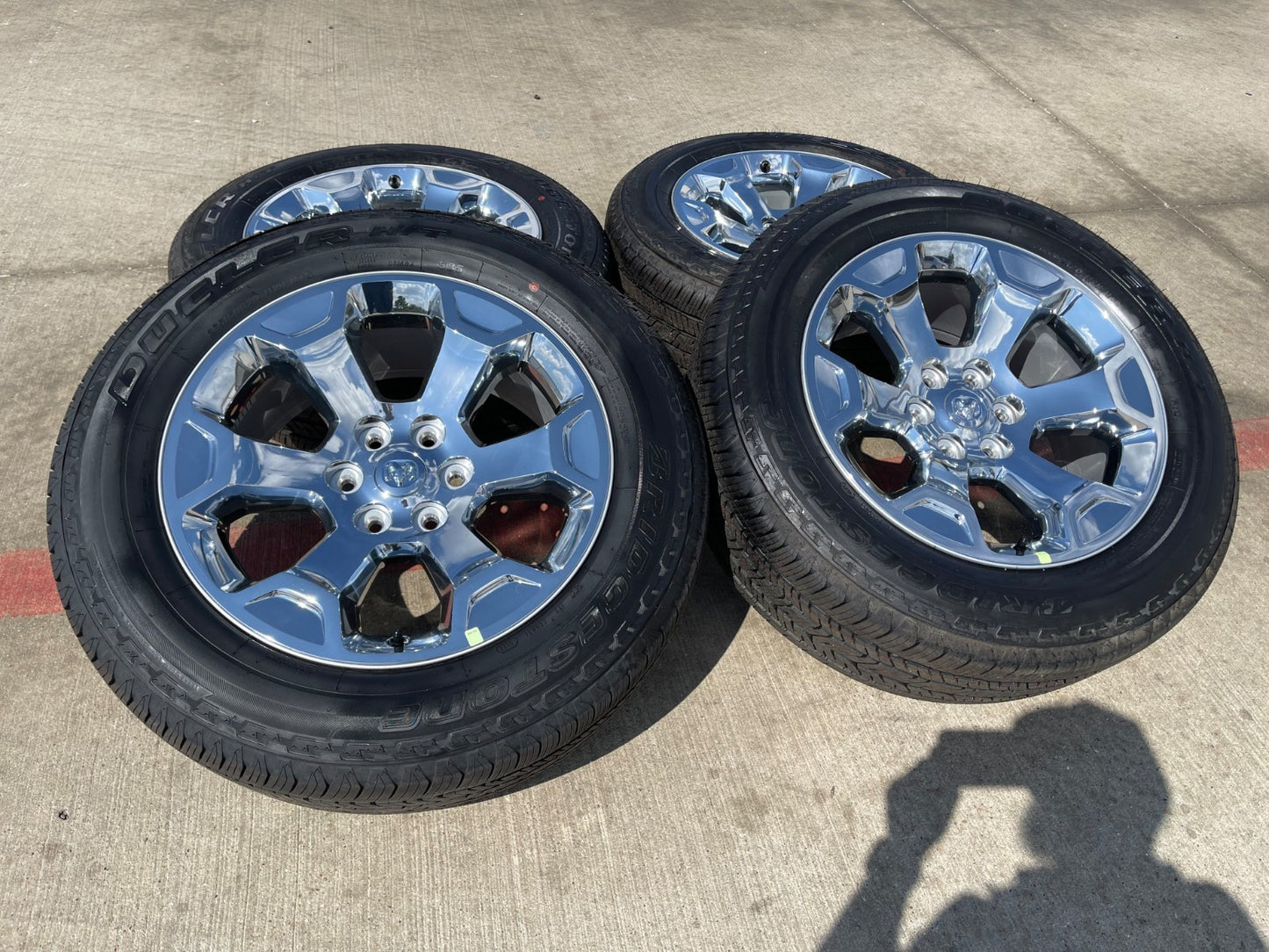 20" Dodge Ram 1500 OEM Laramie CHROME 2680 wheels rims 2025 2026 BRIDGESTONE NEW