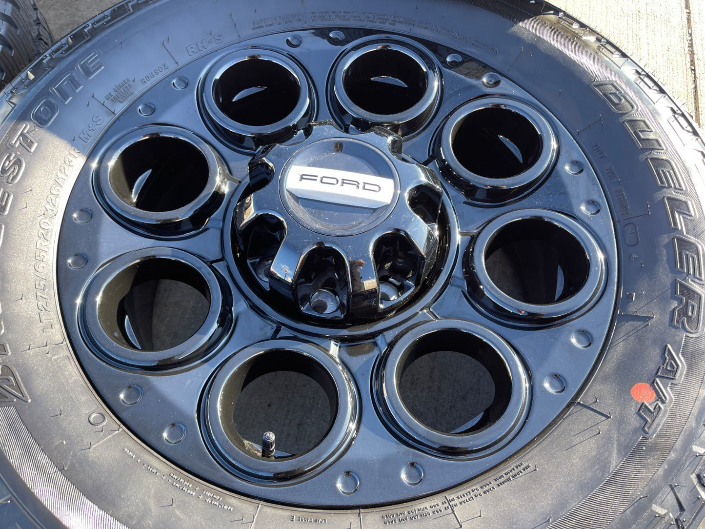 20" Ford F-250 F-350 OEM black TREMOR 10484 10299 wheels rims BRIDGESTONE NEW