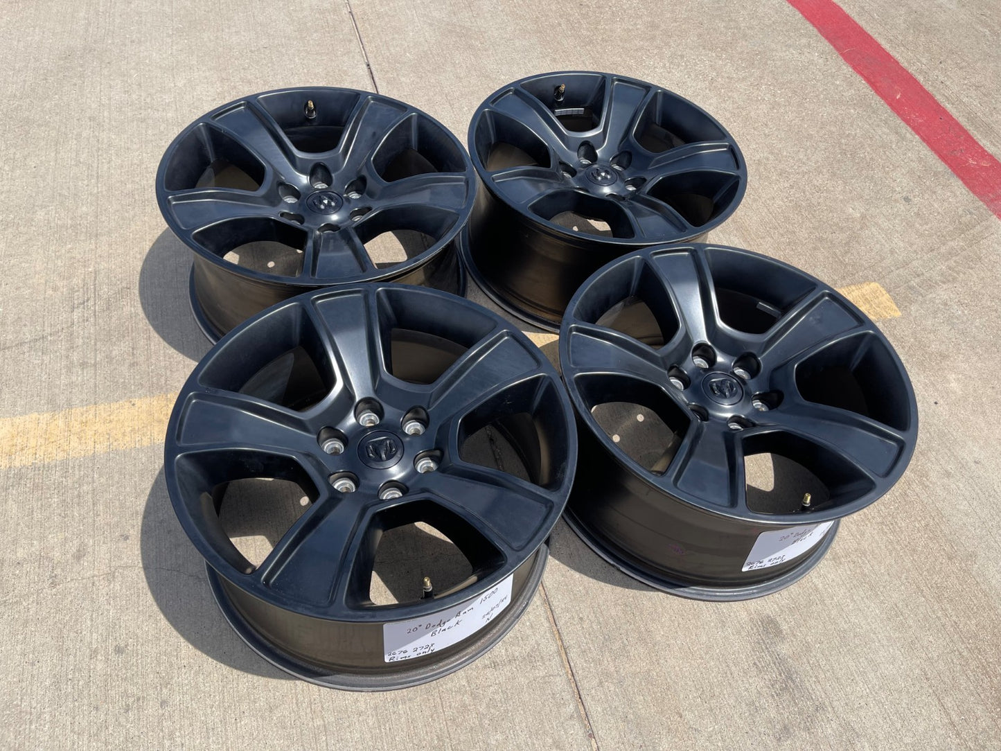 20" Dodge Ram 1500 OEM LIMITED Black 2676 2723 wheels rims 2023 2024 2025 SET
