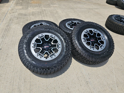 17" GMC Sierra Chevy Silverado OEM Beadlock wheels rims Canyon FALKEN A/T3 NEW
