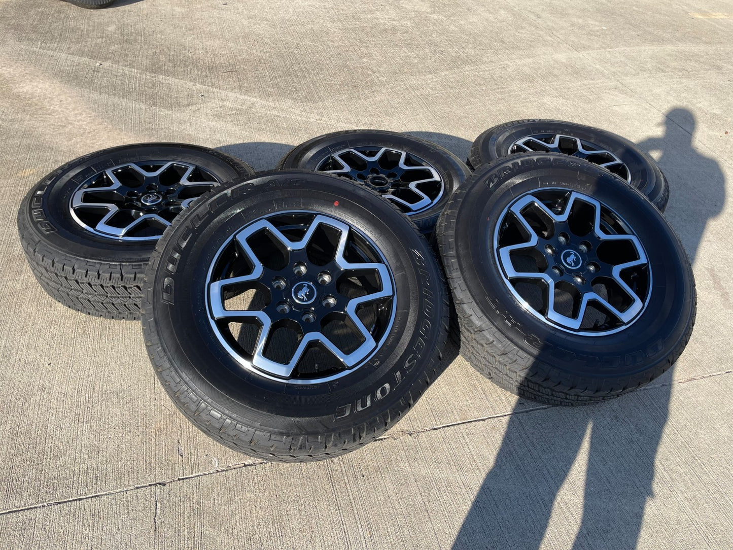 18" Ford Bronco wheels rims tires black 95213 Ranger 2023 2024 2025 2026 NEW