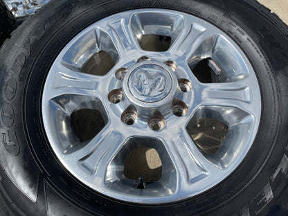 18" Ram 2500 3500 Laramie Power Wagon OEM wheels rims 2692 GOODYEAR A/T NICE
