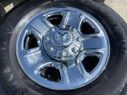18" Dodge Ram 2500 3500 STEEL chrome OEM 2473 wheels rims SET FIRESTONE NEW