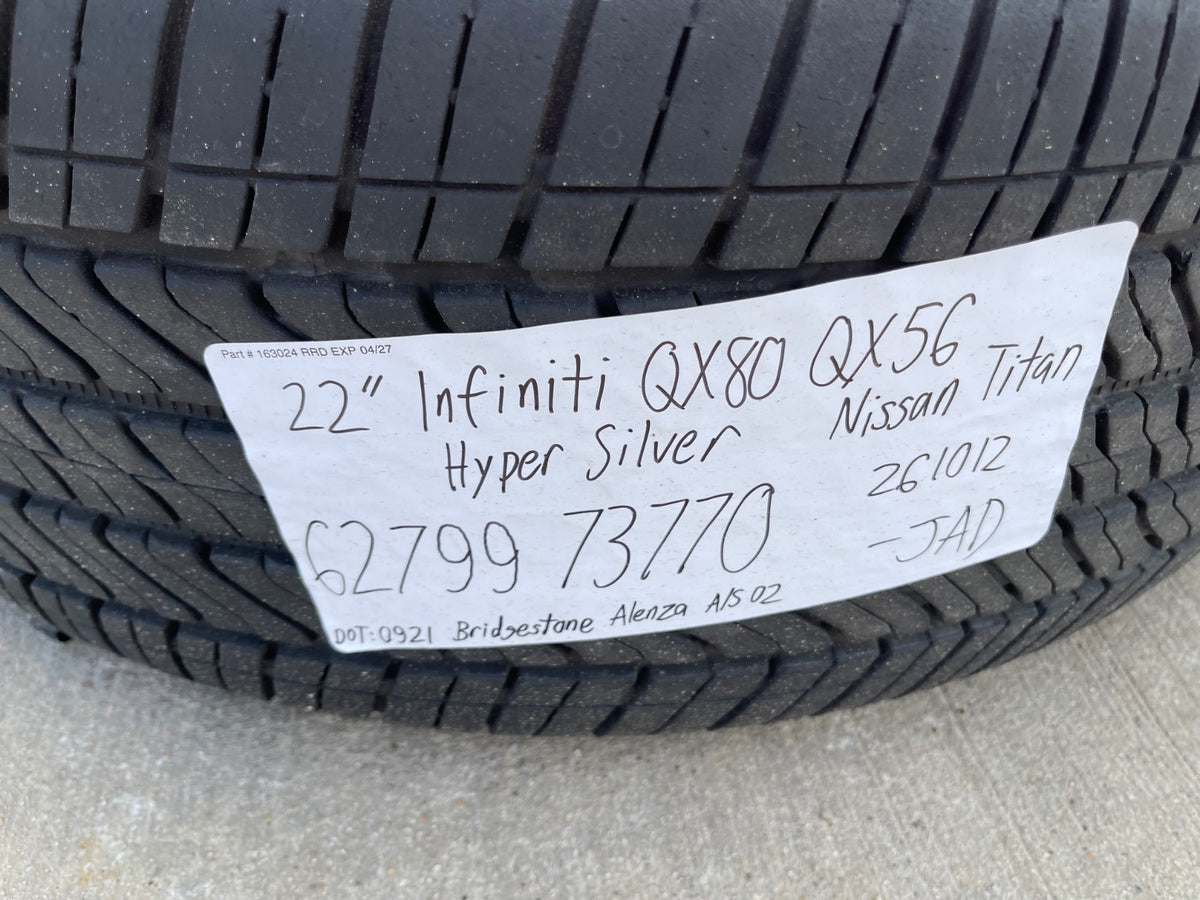 22" Infiniti QX80 QX56 Nissan Titan OEM 62799 73770 wheels rims tires SET