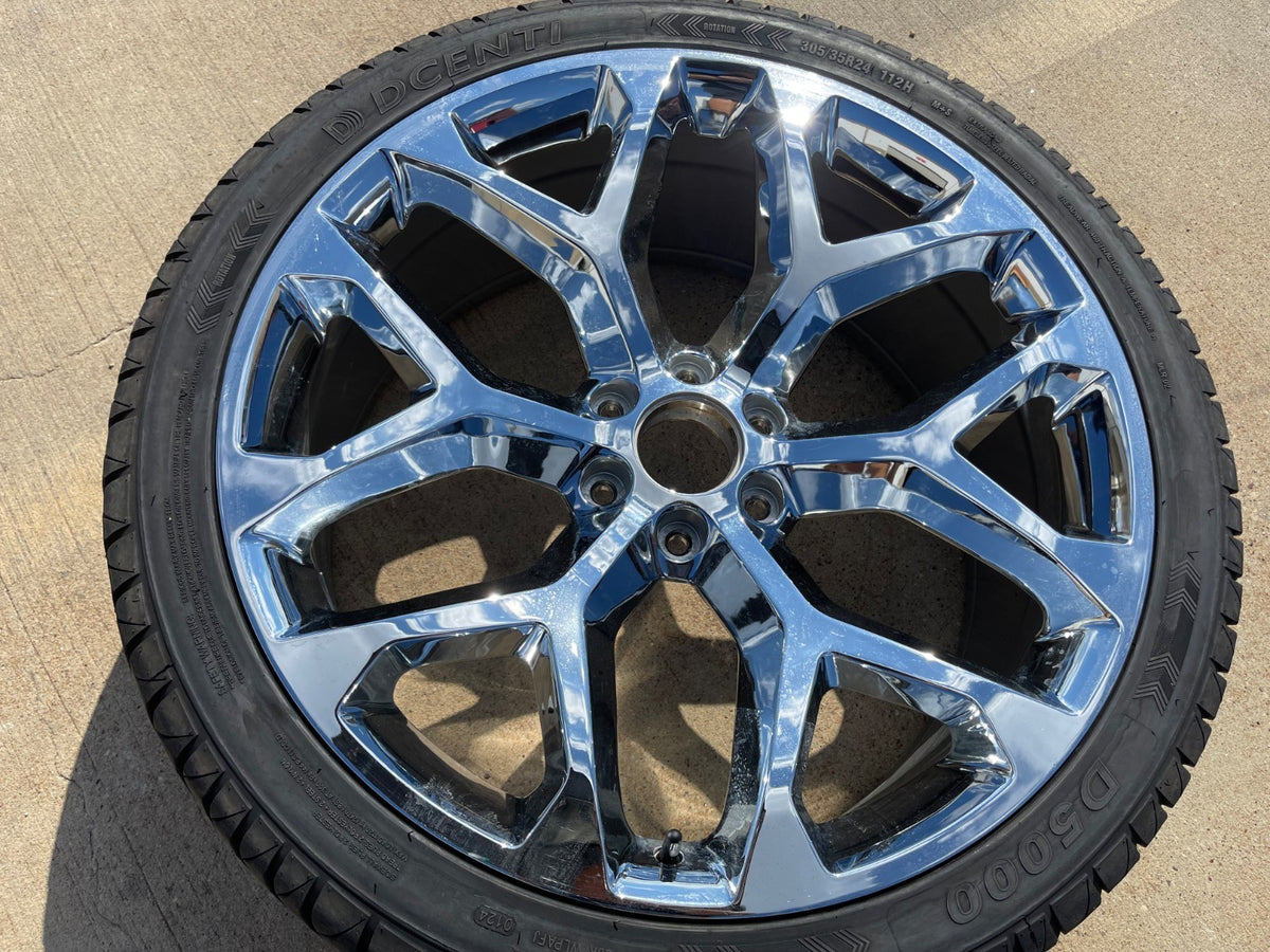 24" 24x9 GMC Yukon Chevy Tahoe 1500 OEM replica wheel rim 5668 spare single