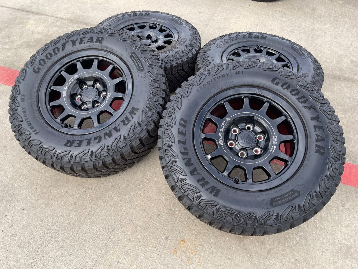 18" AEV SALTA GMC Sierra AT4X Chevy Silverado OEM rims wheels SET NEW GOODYEAR