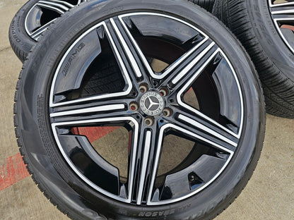 21" Mercedes GLE AMG OEM black wheels rims 85940 85941 tires 2024 2025 2026
