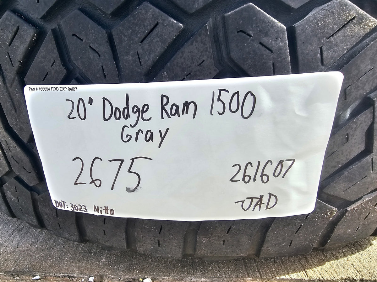 20" Ram 1500 OEM LIMITED Laramie wheels rims gray SET 2675 2722 NITRO 33"