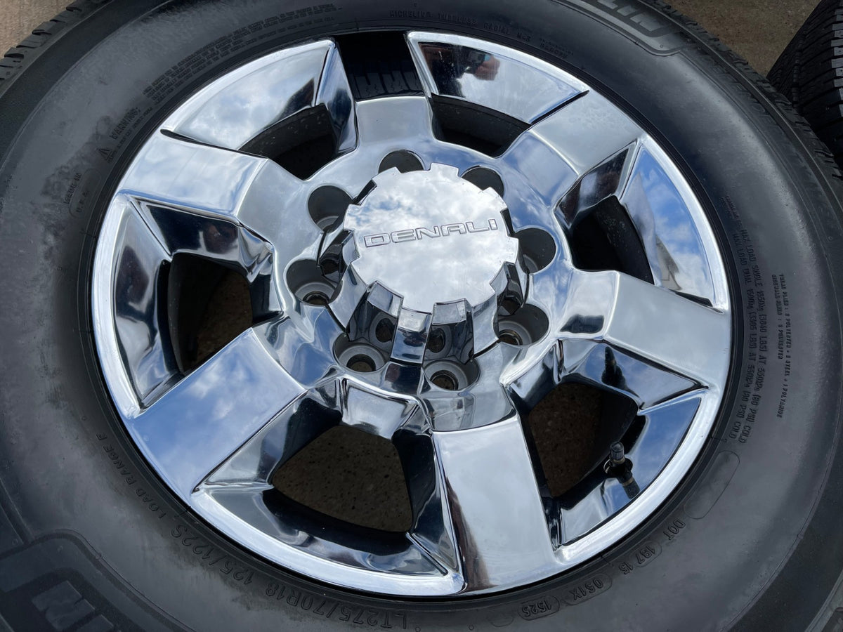 18" GMC Sierra DENALI Chevy Silverado 2500 3500 OEM 5702 wheels rims MICHELIN
