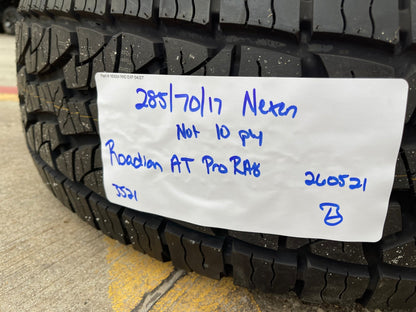 (1) 285/70/17 Nexen Roadian A/T PRO RA8 tire 285/70R17 117T M+S NEW