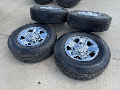 18" Dodge Ram 2500 3500 STEEL chrome OEM 2473 wheels rims SET FIRESTONE