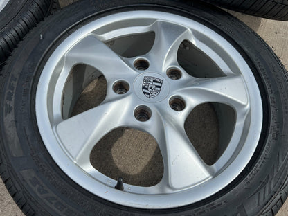 17" Porsche Boxster OEM wheels rims 67258 67259 tires DISCOUNTED