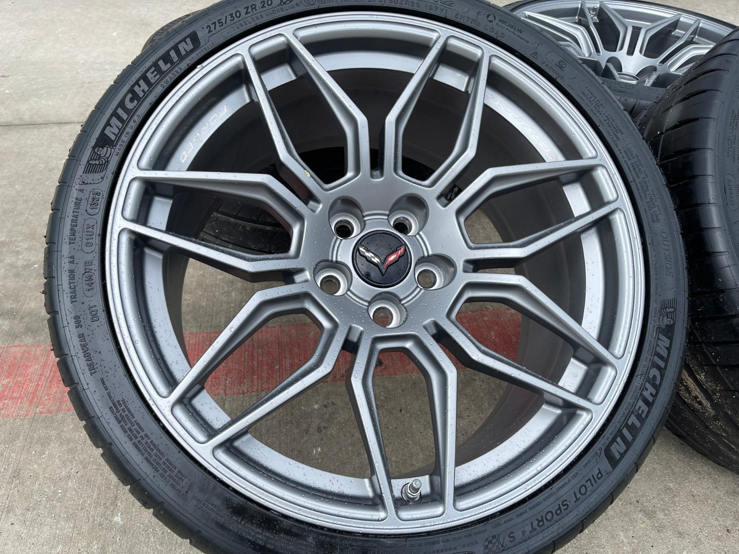 20" + 21" Chevy Corvette Z06 C8 OEM wheels rims 95580 95581 tires MICHELIN NEW