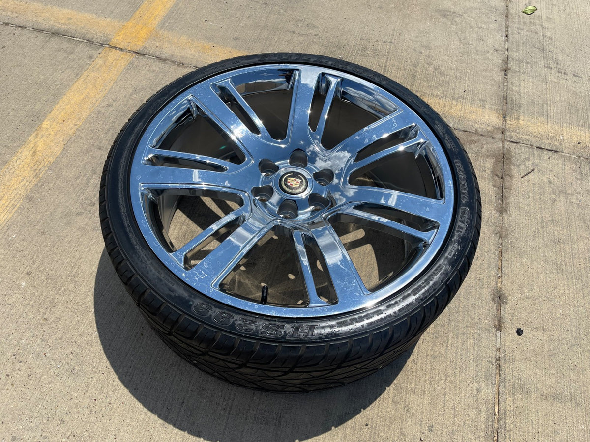 24" Cadillac Escalade Platinum OEM Replica 4738 wheel rim tire CHROME spare