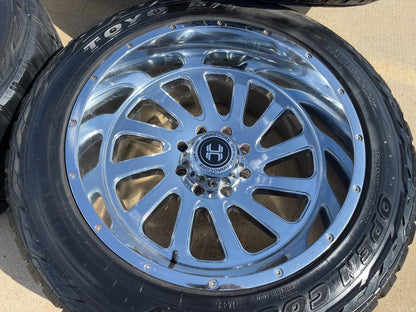 22x12 22" Hardcore HC15 Ford F-250 F-350 Chrome SET rims wheels 8x170 -44 35"