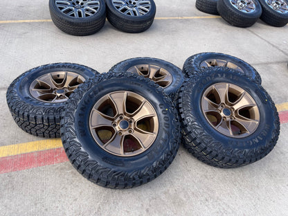 NEW (5) 17" Jeep Wrangler Rubicon OEM wheels rims SET Gladiator RIM# 96226 2027