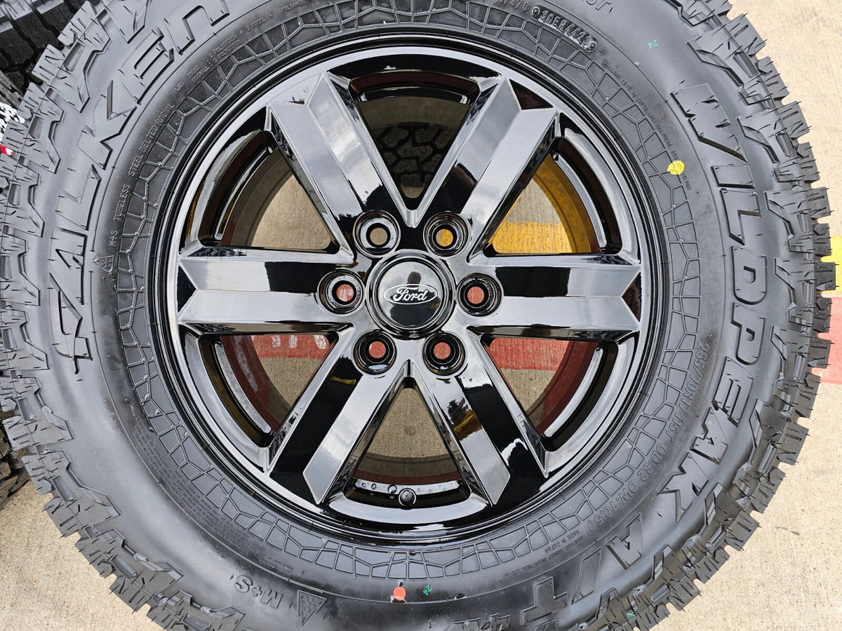 17" Ford F-150 OEM black Tremor rims wheels tires 10339 A/T4 2025 2026 2027 NEW