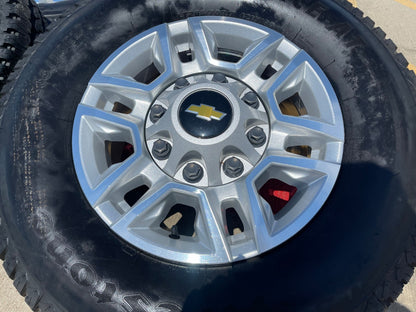17" Chevy Silverado GMC Sierra 2500 OEM 5948 wheels rims FIRESTONE A/T SET NEW