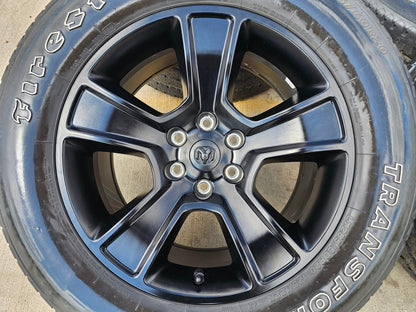 20" Dodge Ram 1500 OEM LIMITED Black 2676 2723 wheels rims FIRESTONE A/T