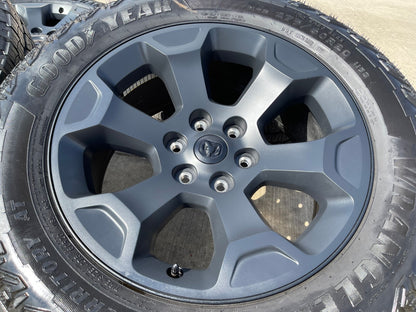 20" Dodge Ram 1500 OEM Laramie Black 2680 wheels rims 2025 2026 GOODYEAR NEW