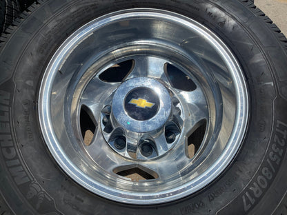 17" Chevy Silverado GMC Sierra 3500 Dually rims wheels OEM 5519 5520 MICHELIN