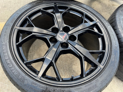 19" + 20" Chevy Corvette Z06 C8 OEM 14011 14012 wheels rims 2021 2023 2024 2025