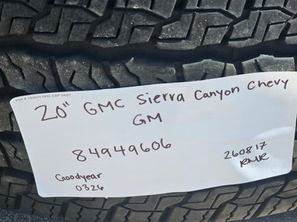 20" GMC Sierra AT4X Canyon Chevy Silverado OEM wheels rims SET 2026 2027 NEW