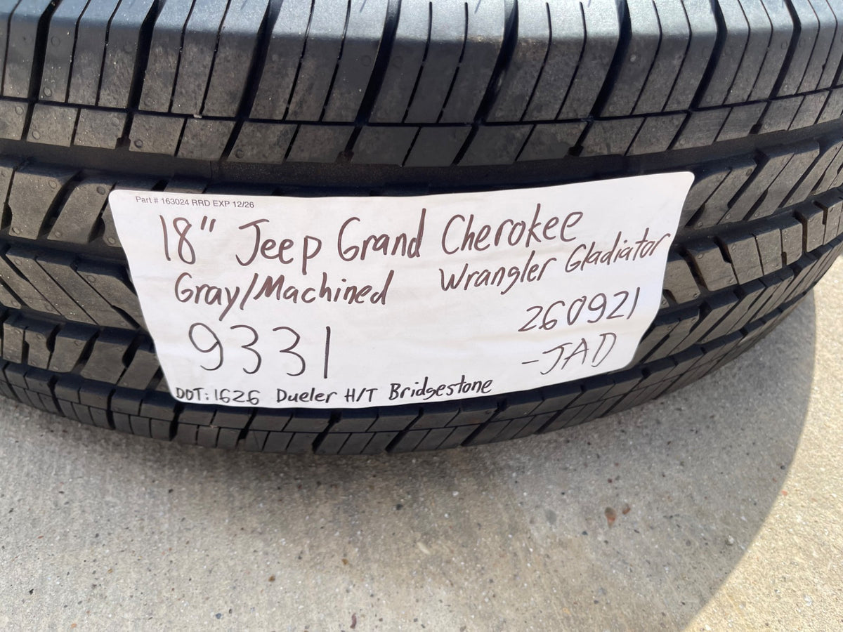 18" Jeep Wrangler Grand Cherokee Gladiator OEM 9331 wheels rims DUELER H/T NEW