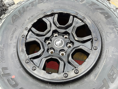 17" Ford Bronco SASQUATCH wheels rims BEADLOCK 10388 Ranger BFG KO2 A/T 37" SET