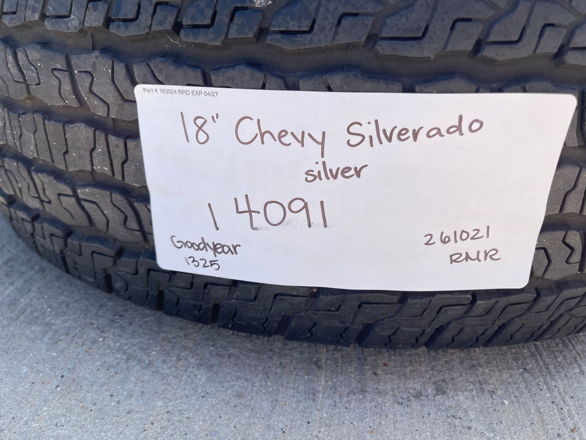 18" Chevy Silverado Suburban Tahoe OEM 14091 wheels rims GMC SET GOODYEAR A/T