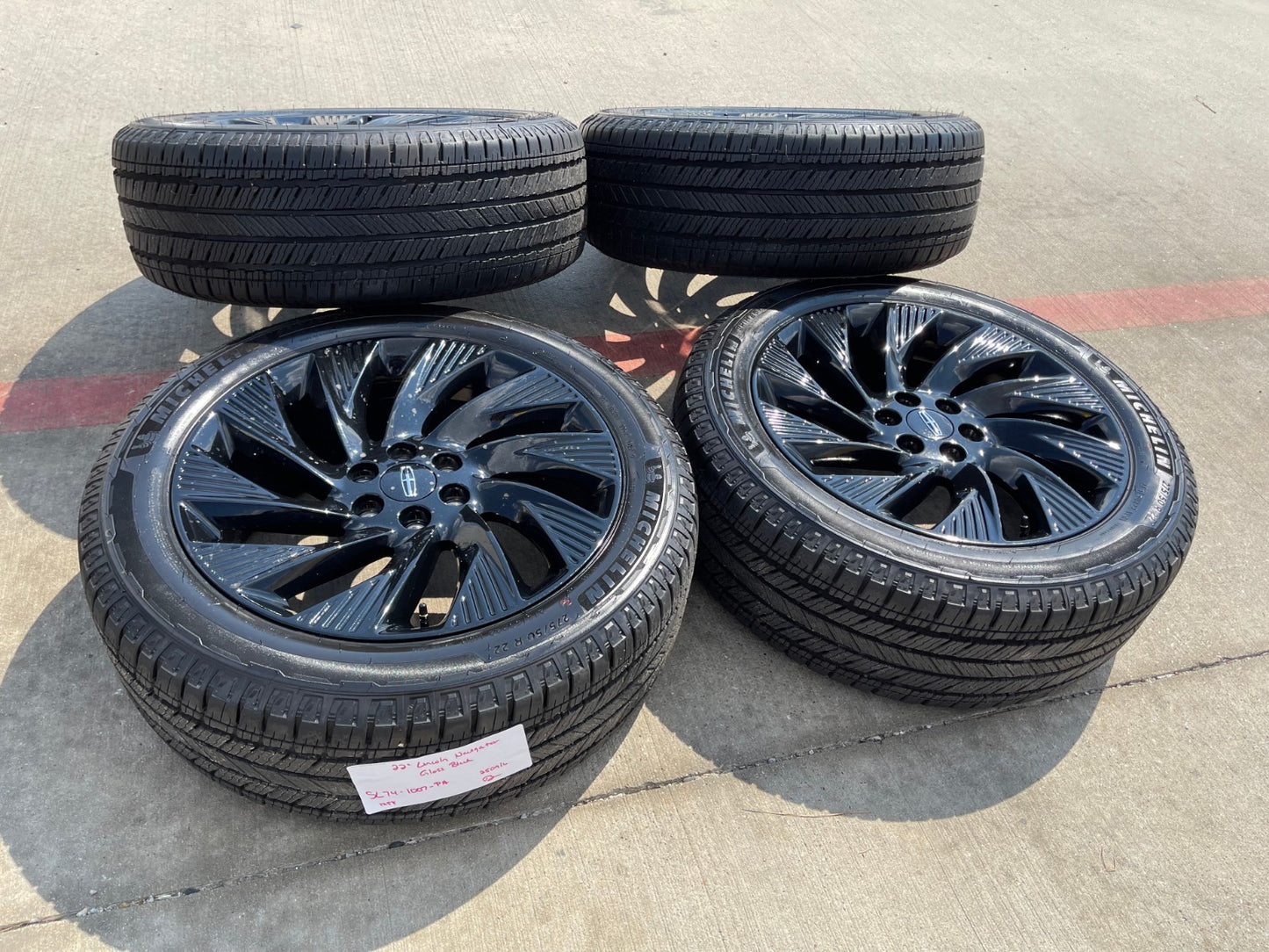 22" Lincoln Navigator OEM 10665 rims wheels BLACK LABEL 2025 2026 MICHELIN NEW