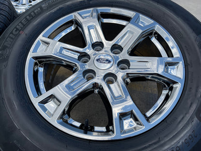 18" Ford F-150 Expedition OEM 10343 chrome rims wheels 2024 2025 2026 MICHELIN