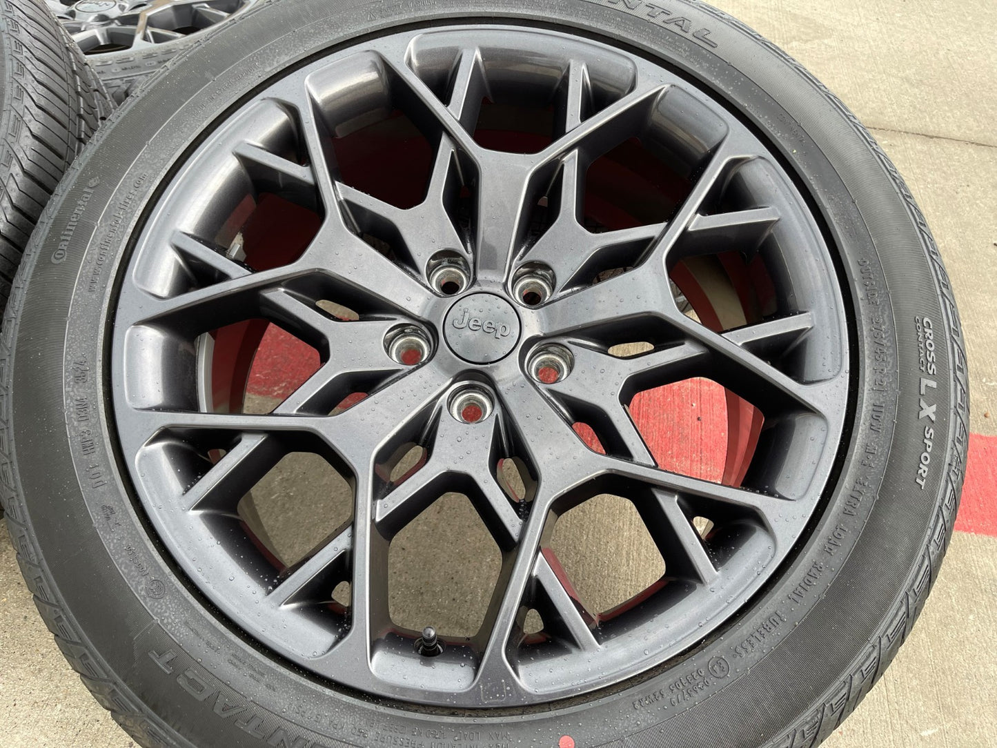 21" Jeep Grand Cherokee L OEM wheels rims 9291 Durango tires SET CONTINENTAL