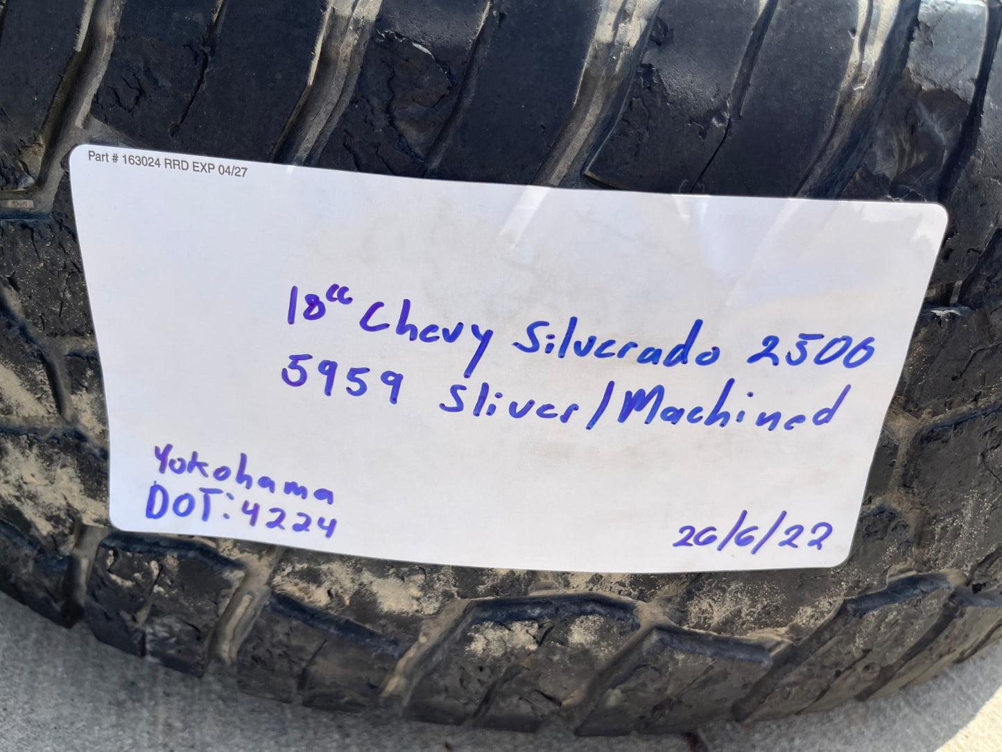 17" Chevy Silverado GMC Sierra 2500 OEM 5948 wheels rims YOKOHAMA A/T SET