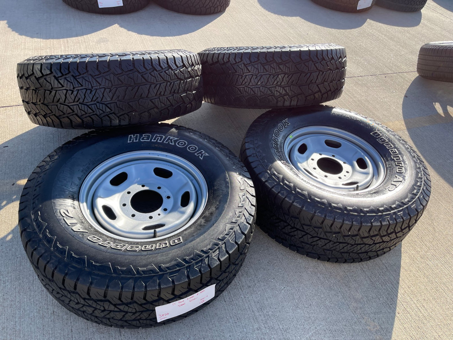 17" Ford F-250 F-350 OEM 3828 wheels rims tires HANKOOK DYNAPRO A/T2 35"