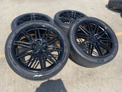 22" 22x9 Vossen CV-10 Ford Explorer rims wheels Lincoln Aviator 5x114.3 5x4.5