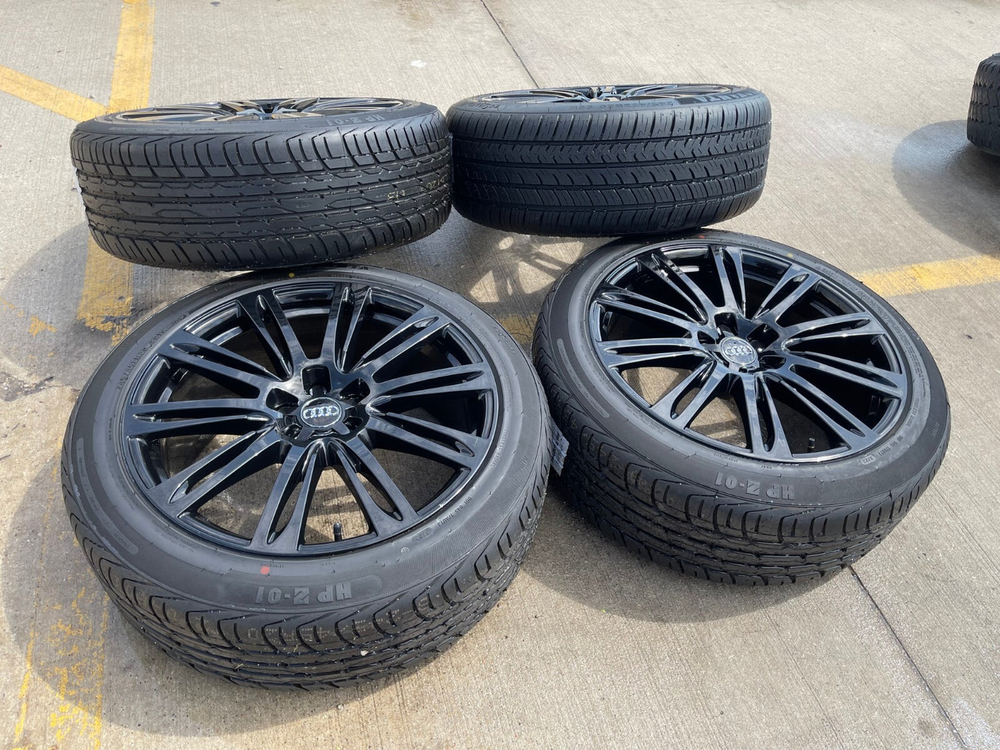 20" Audi A7 OEM wheels rims 58884 black tires NEW
