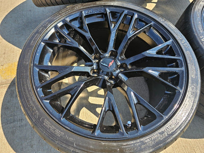 19x10 20x12 Chevy Corvette Z06 STINGRAY C7 OEM wheels rims 5734 5736 black