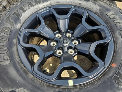 18" Dodge Ram 1500 TRX RHO Black OEM 66002 wheels rims TERRITORY M/T 35"