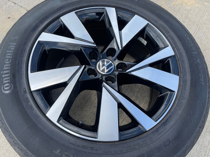 18" VW Atlas OEM wheel rim tire 70080 Audi Q7 Q8 Spare CONTINENTAL